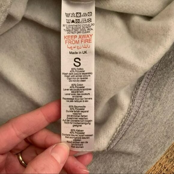 Boohoo man oversized racing graphic sweatshirt gray marl - S - Picture 6 of 10